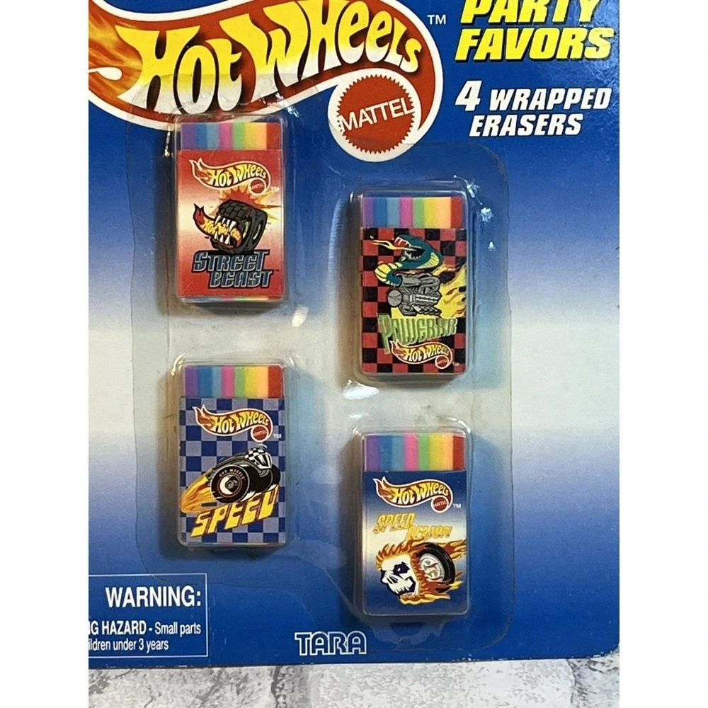 Vintage 90s Hot Wheels Party Favors: Stickers, Pencils, Erasers, Sharpeners, Etc